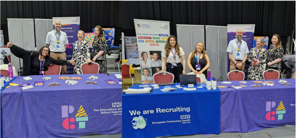 NHS event table at the CTP employment fair